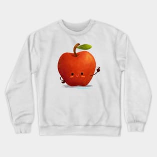 Cute smiling apple Crewneck Sweatshirt